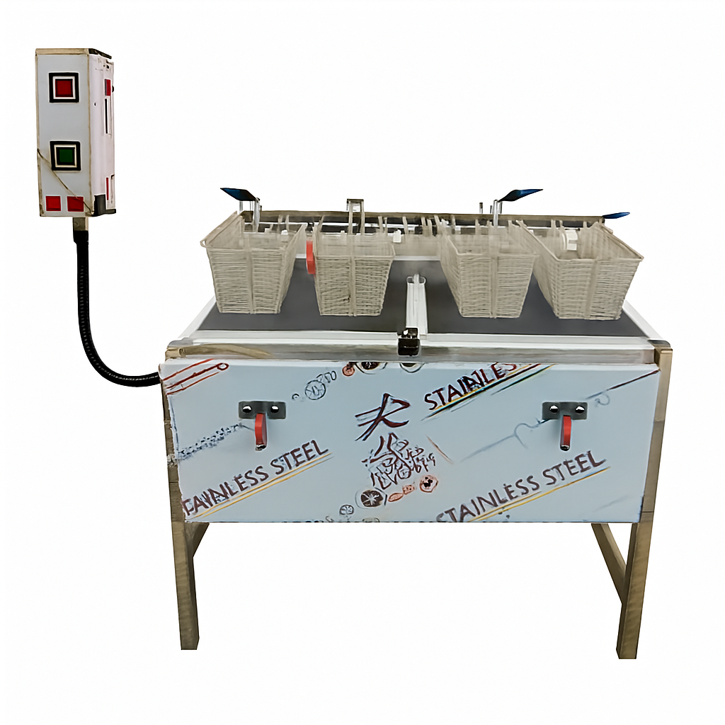 سرخ کن دو لگن ترموستاتیک دیجیتالی مخصوص سرخ کردن سیب زمینی، هات داگ، سمبوسه ...